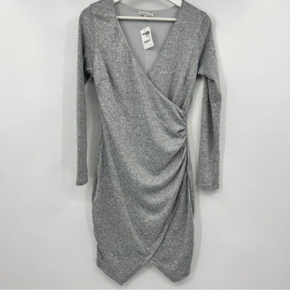 Charlotte Russe Asymmetrical Sweater Dress Gray Size‎ Small NWT